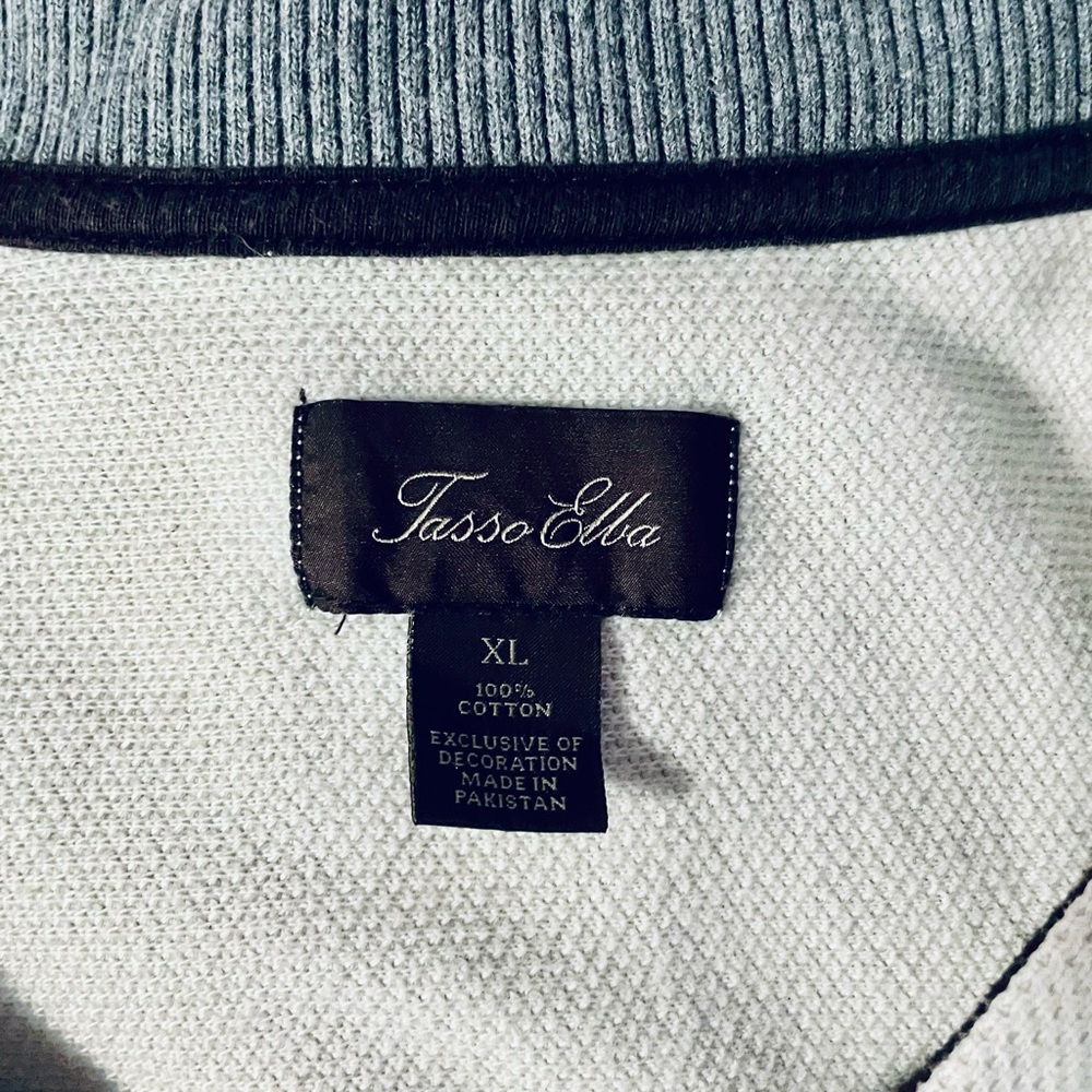 Men’s Tasso Elba White Polo Style Half Zip sz XL - Picture 8 of 8